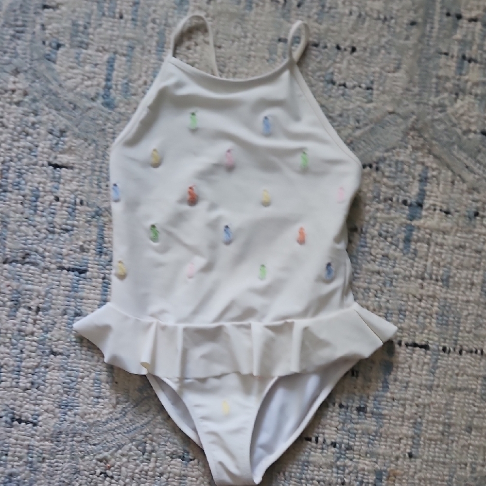 Polo by Ralph Lauren White Kids Swimsuit with Colorful Accents